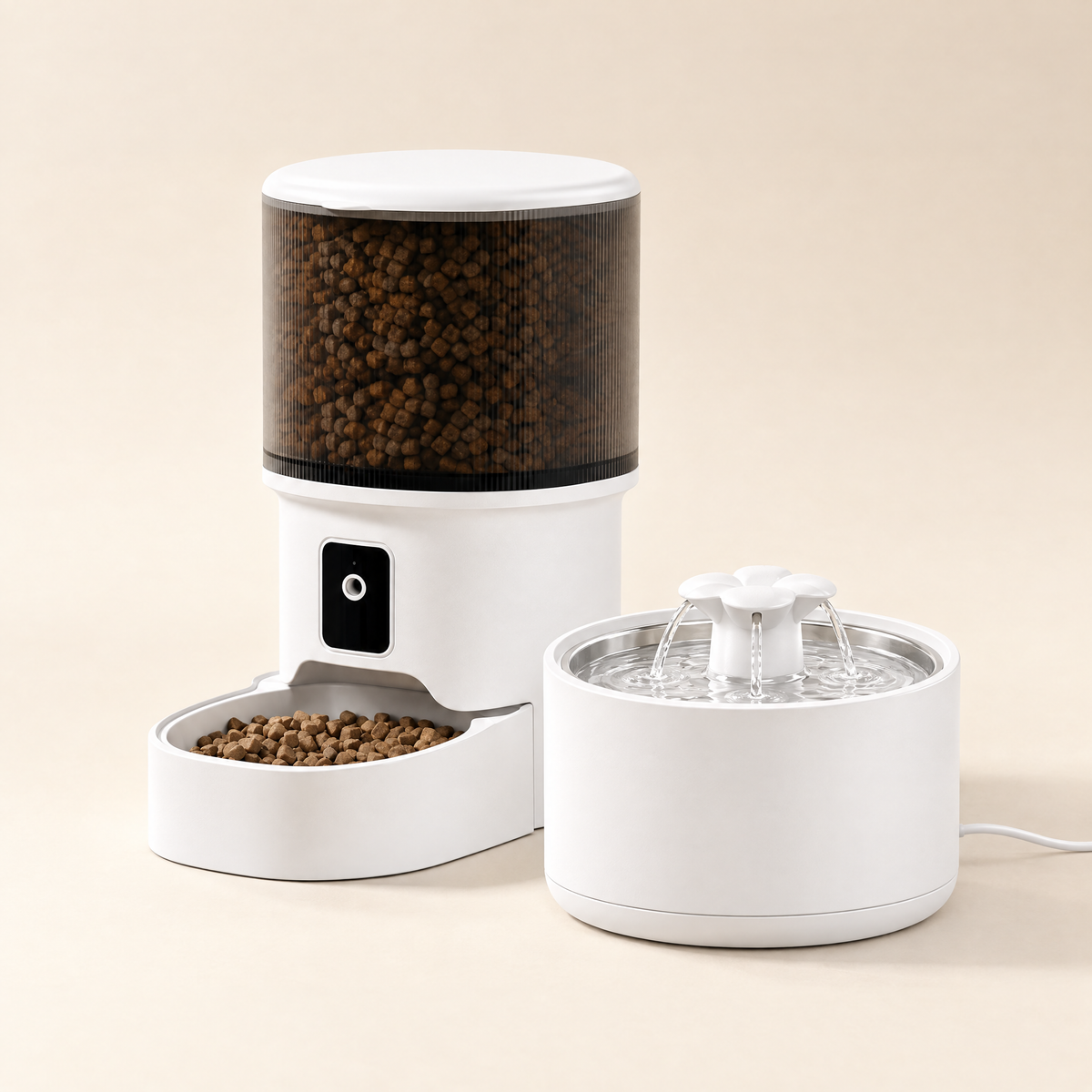 Kit distributeur et fontaine à eau, blanc