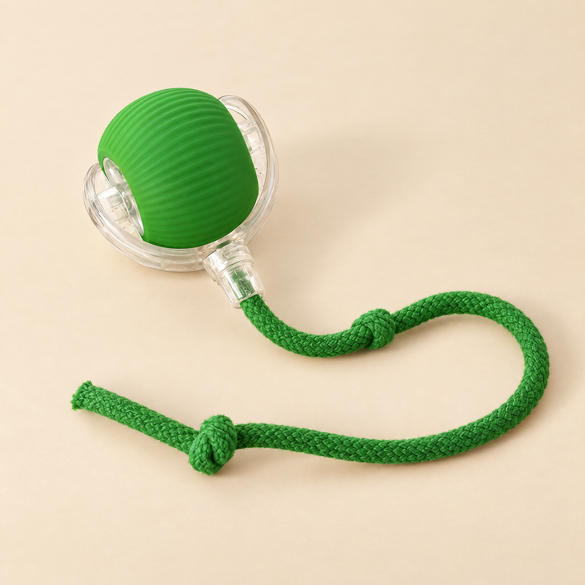 Balle électrique pour chat, modèle Avec corde, vert